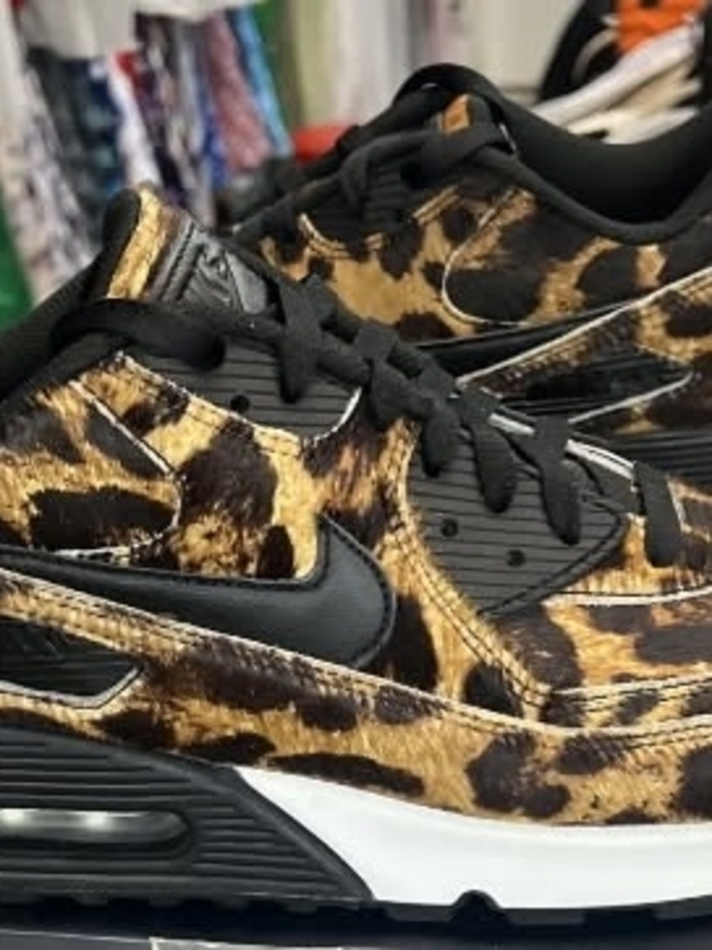 Nike Leopard Print Air Max Sneakers - Black & Gold